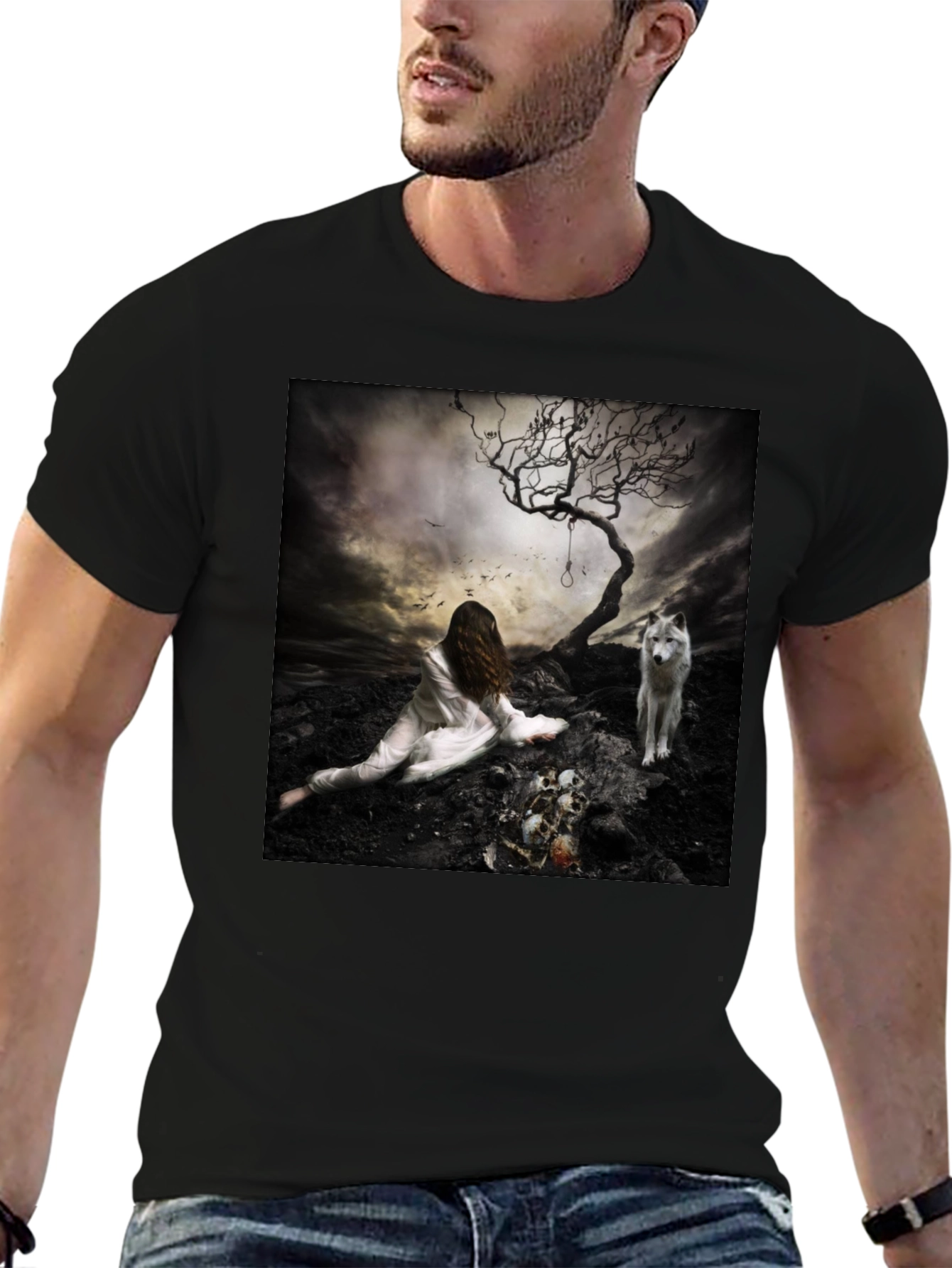 Dark Fantasy Graphic Print Tee