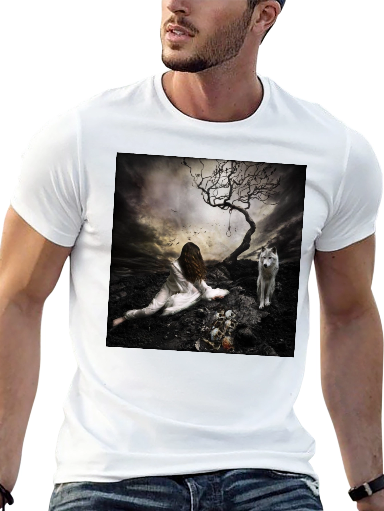 Dark Fantasy Graphic Print Tee
