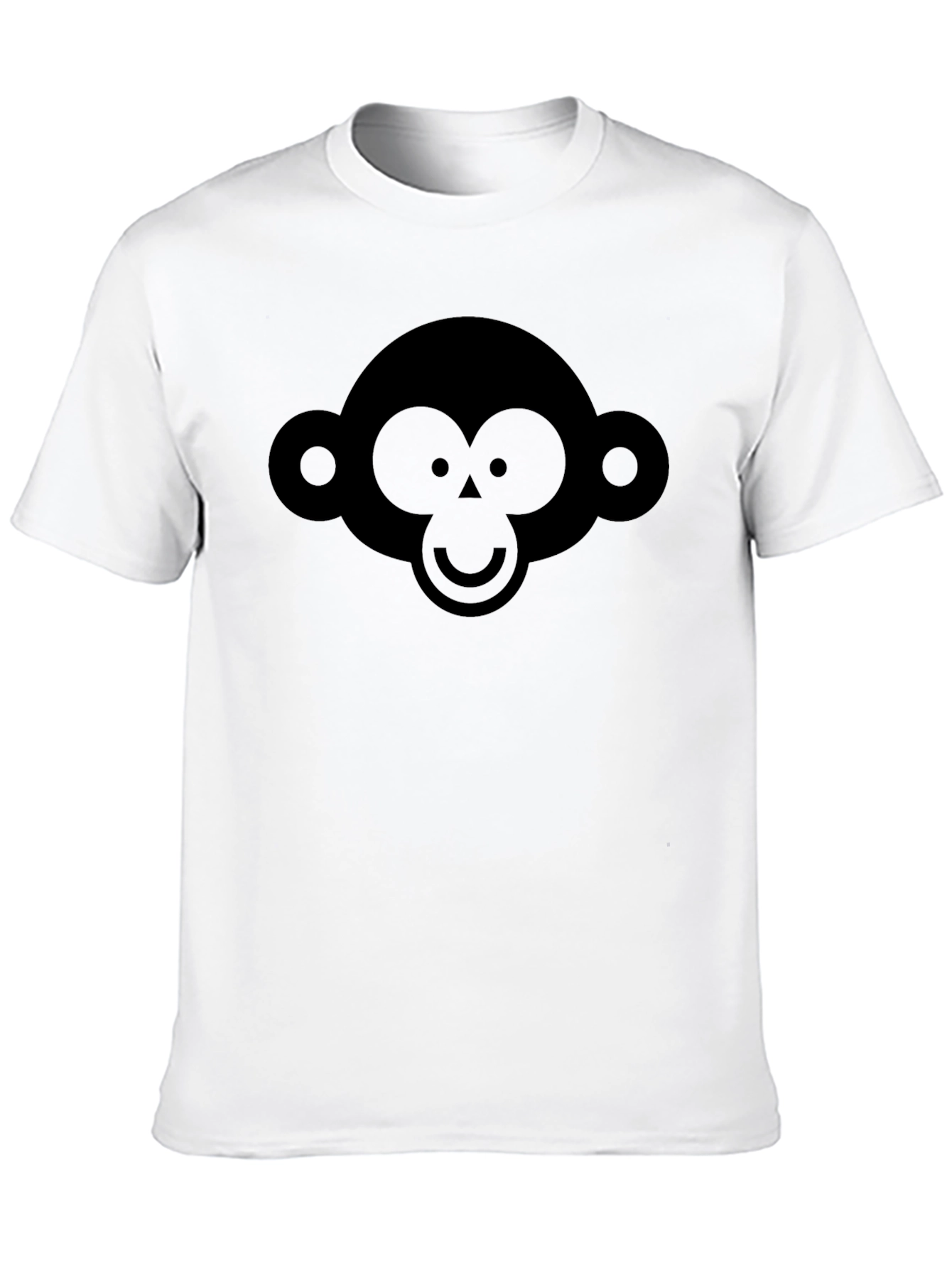 Monkey Graphic Black T-Shirt - Modern Crew Neck Tee