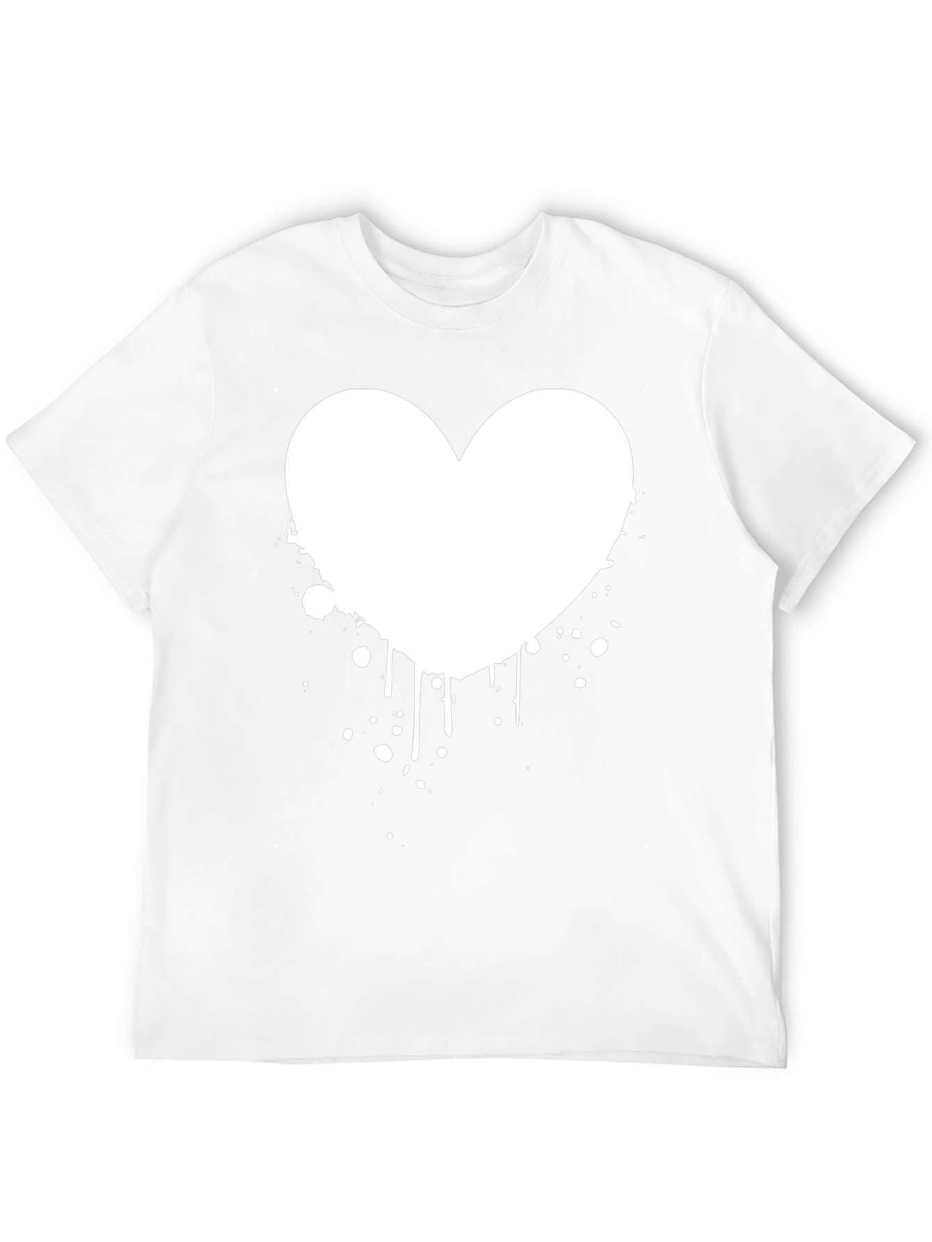 Heart Splash Graphic Black T-Shirt