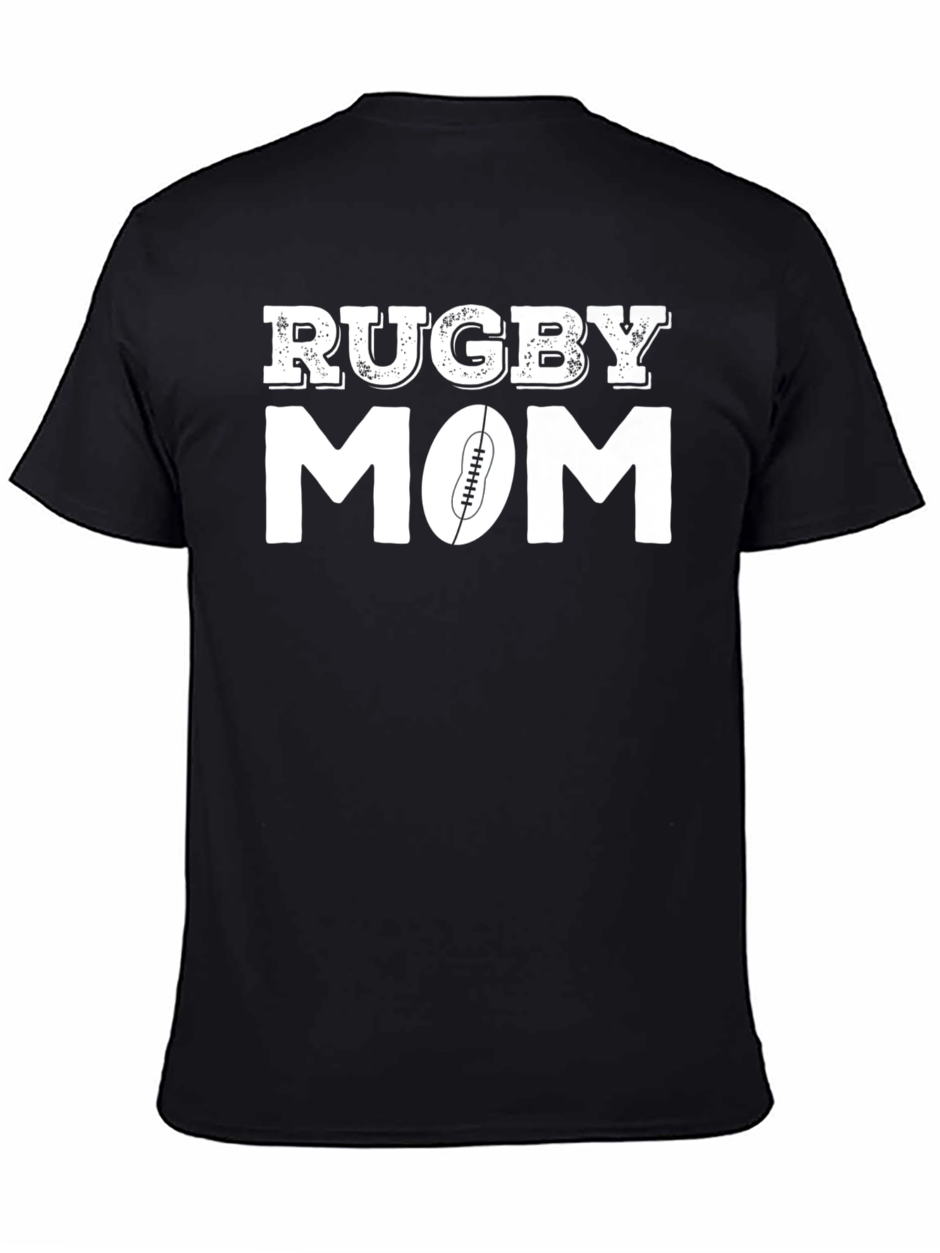 Rugby Mom T-Shirt - Black Graphic Tee