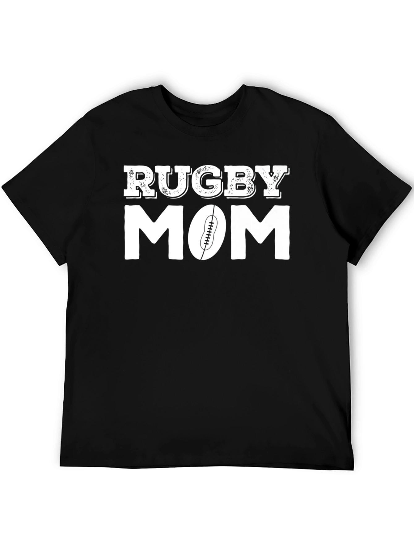 Rugby Mom T-Shirt - Black Graphic Tee