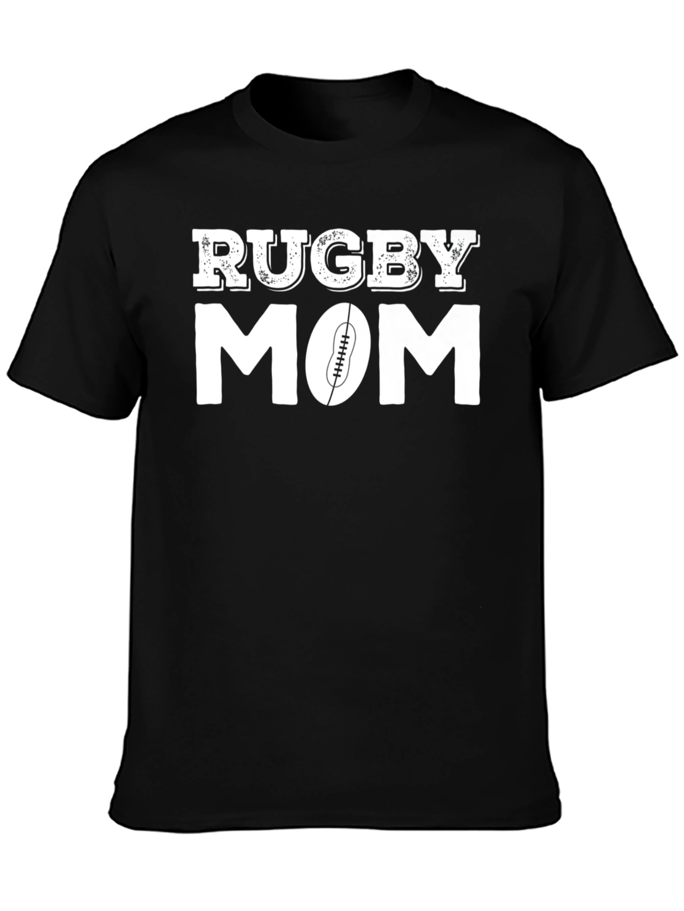 Rugby Mom T-Shirt - Black Graphic Tee