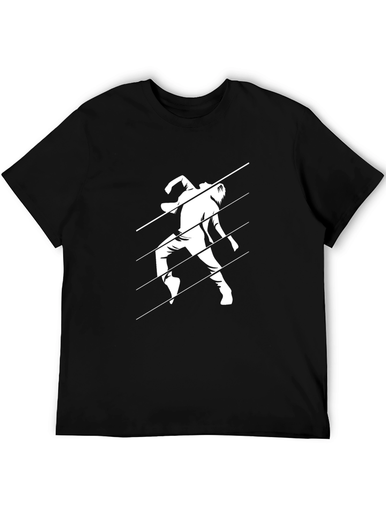 Modern Graphic Tee - Dancing Man Black T-Shirt