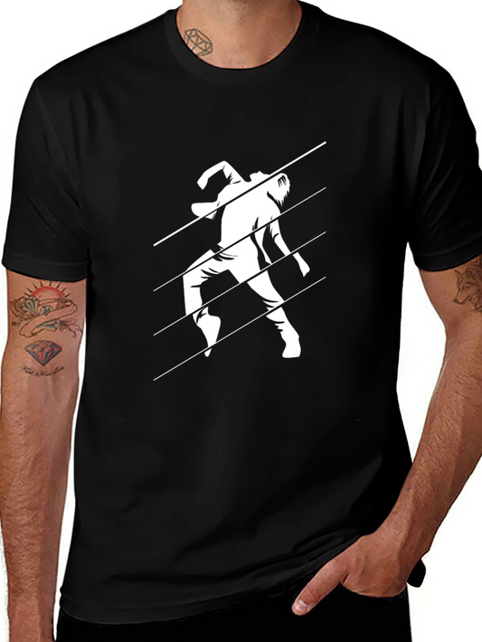 Modern Graphic Tee - Dancing Man Black T-Shirt