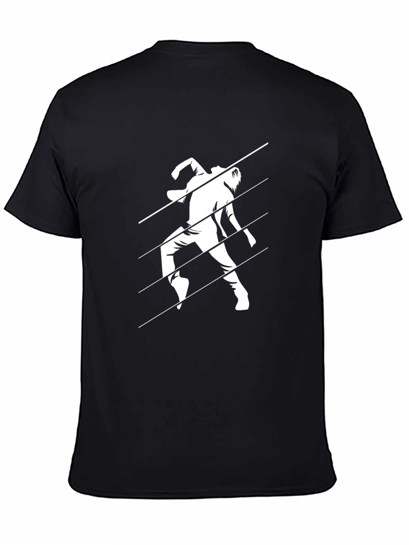 Modern Graphic Tee - Dancing Man Black T-Shirt