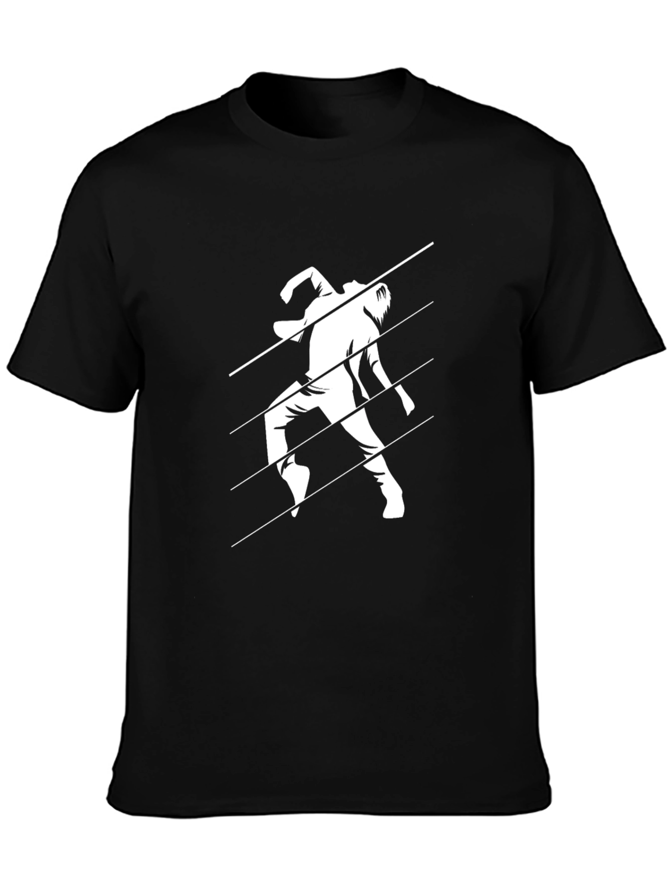 Modern Graphic Tee - Dancing Man Black T-Shirt