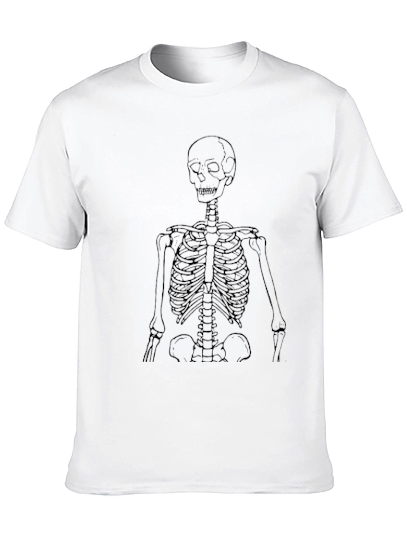 Skeleton Graphic T-Shirt - Black Cotton Tee