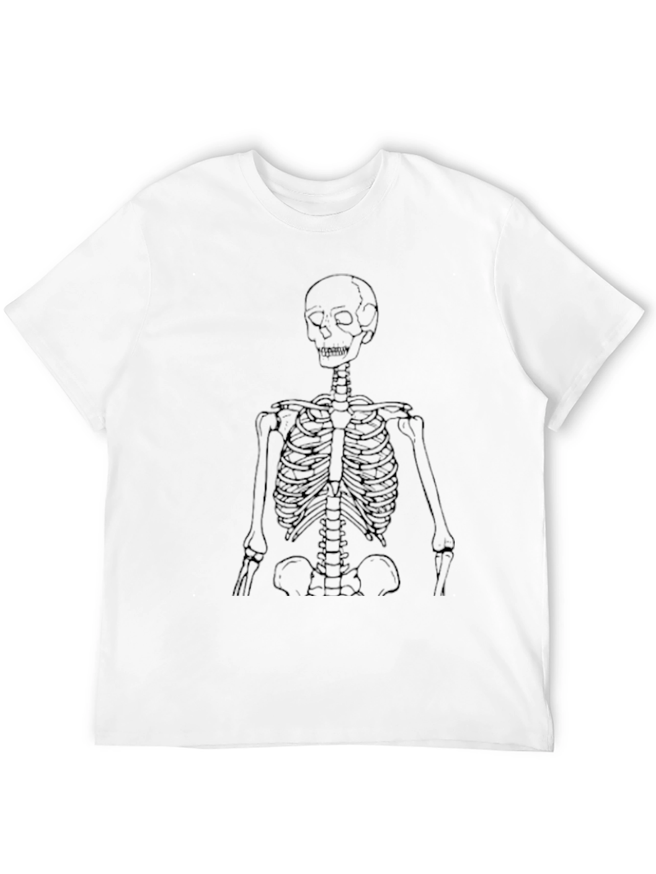 Skeleton Graphic T-Shirt - Black Cotton Tee
