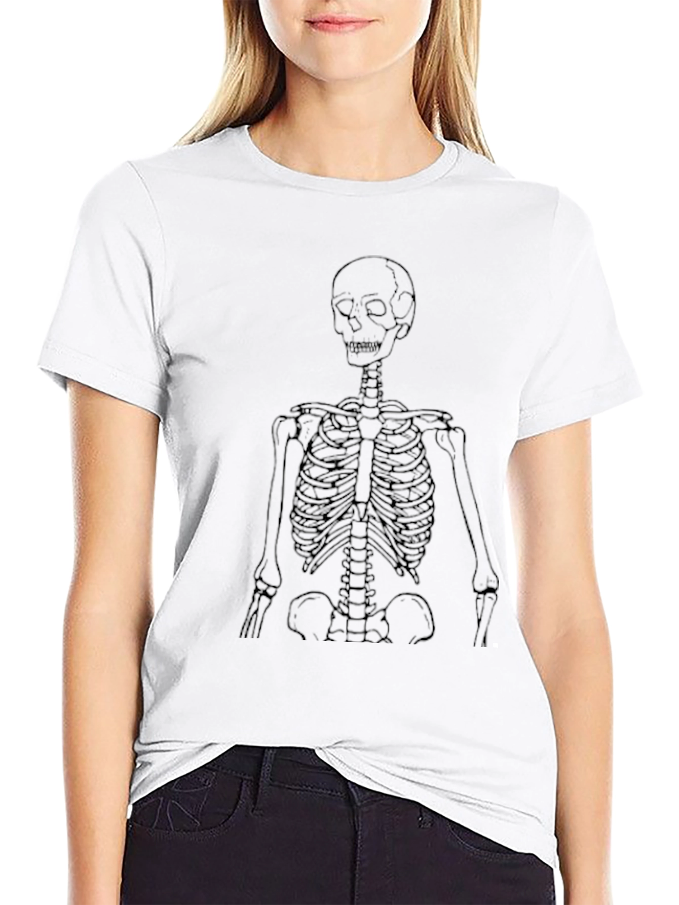 Skeleton Graphic T-Shirt - Black Cotton Tee