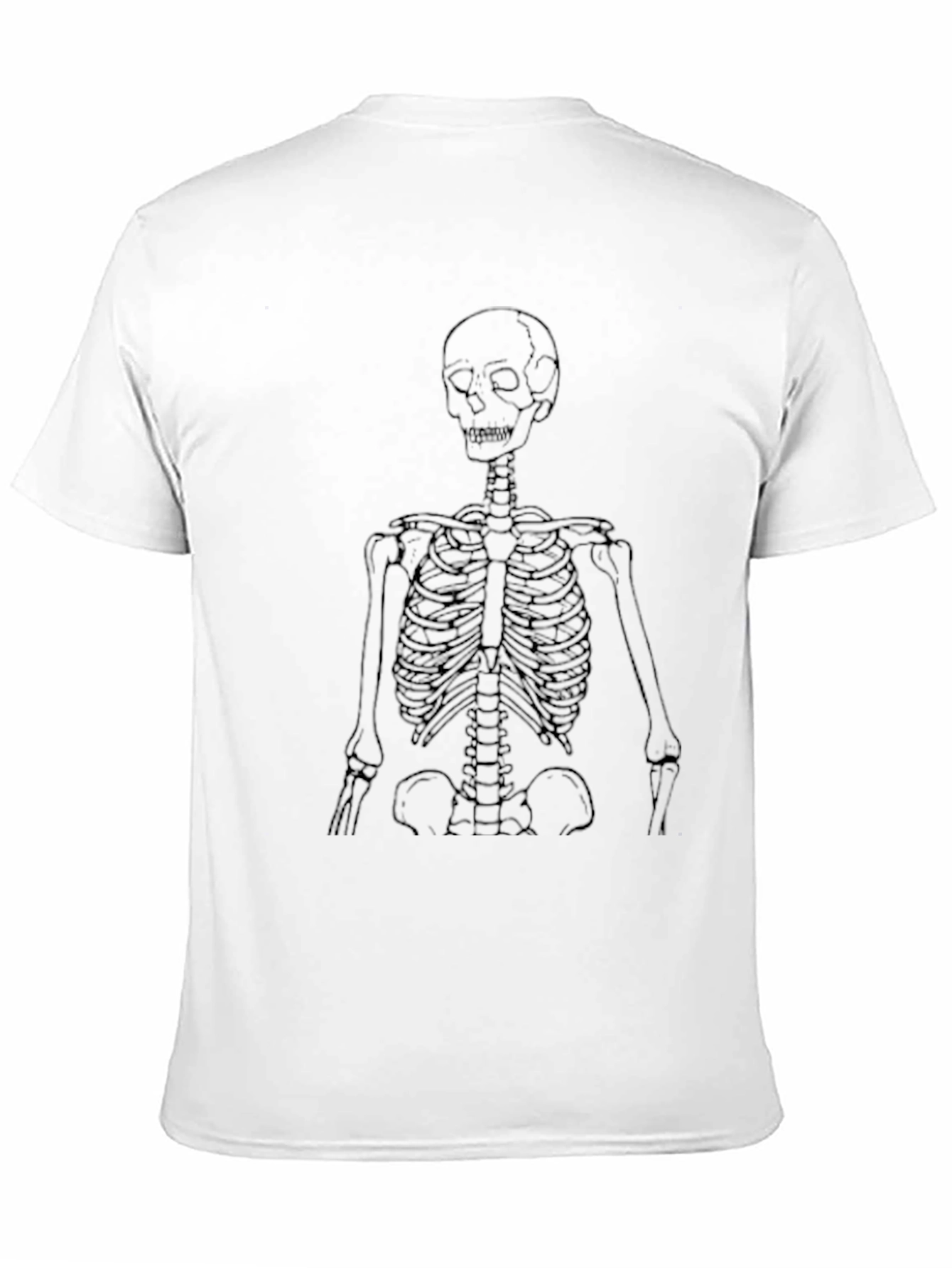 Skeleton Graphic T-Shirt - Black Cotton Tee