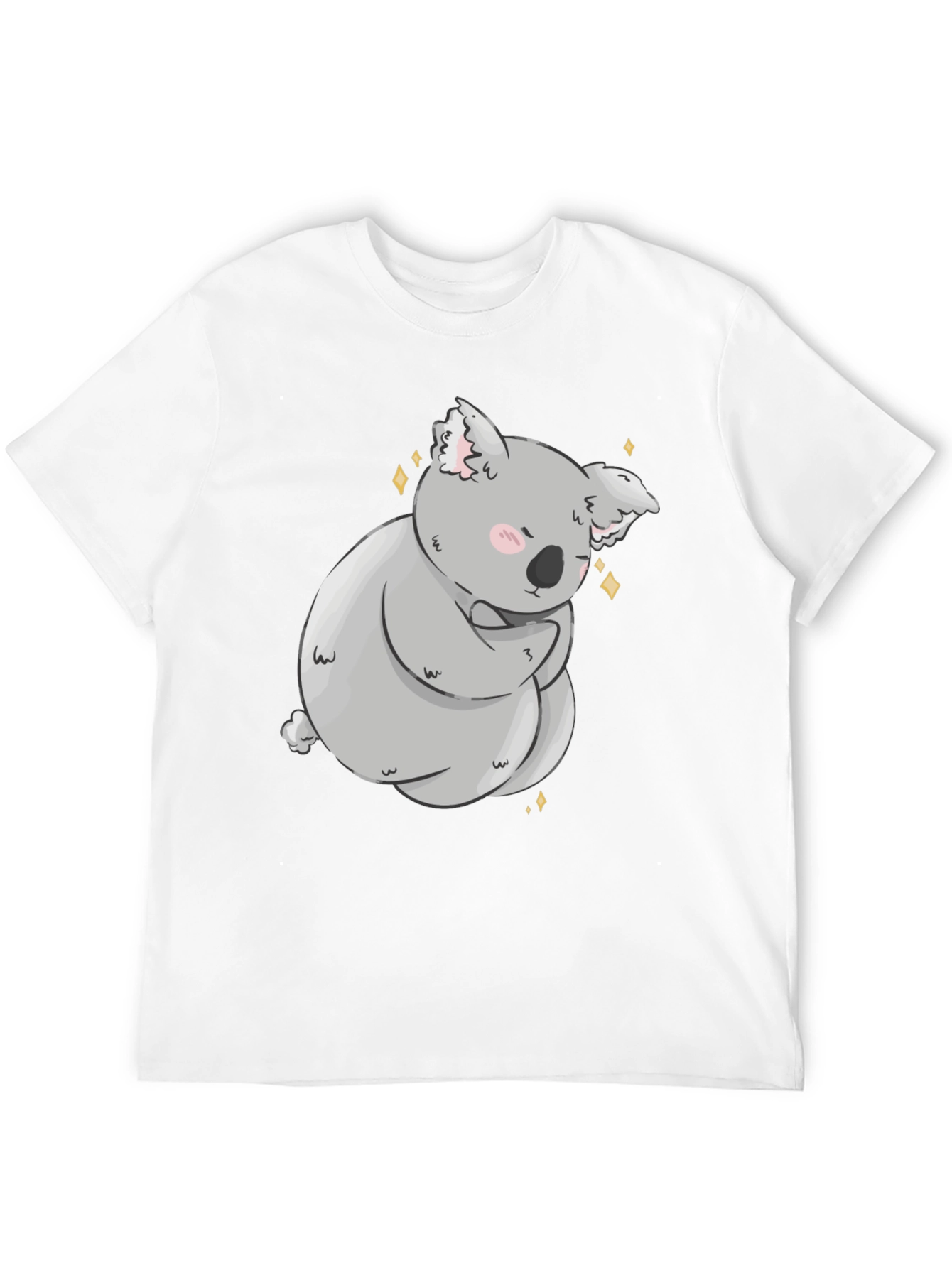 Cute Koala Bear Graphic Black T-Shirt