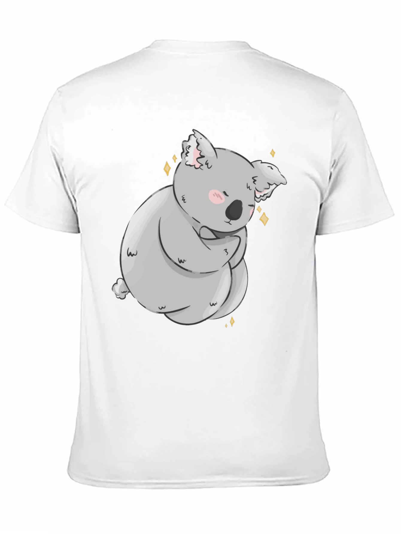 Cute Koala Bear Graphic Black T-Shirt