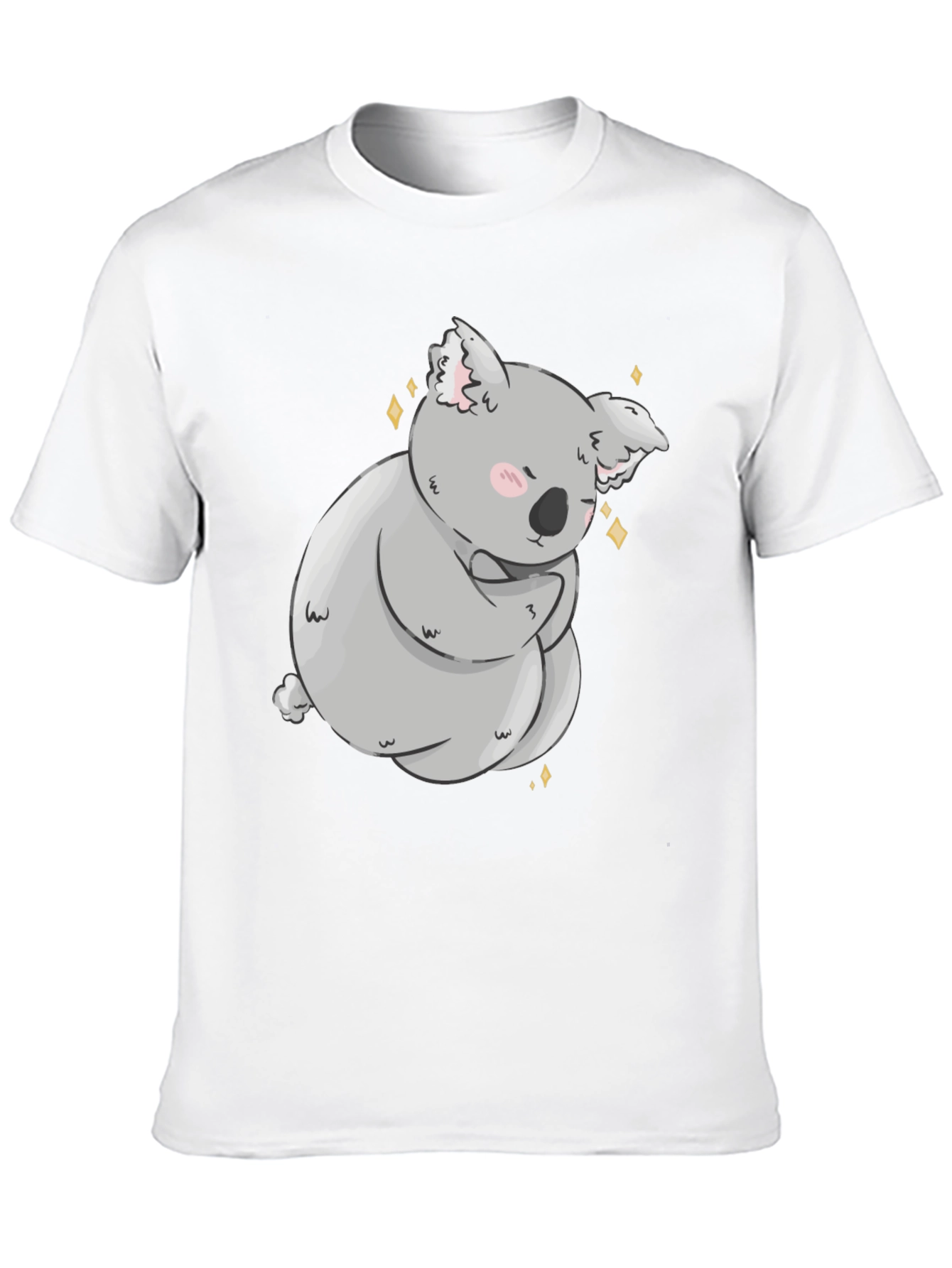 Cute Koala Bear Graphic Black T-Shirt