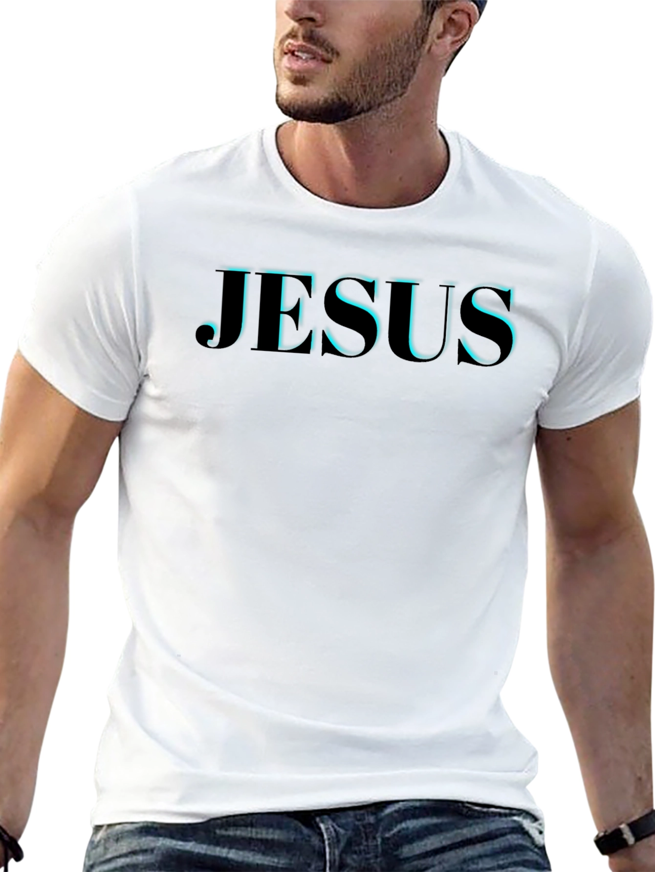 Jesus Graphic T-Shirt - Black