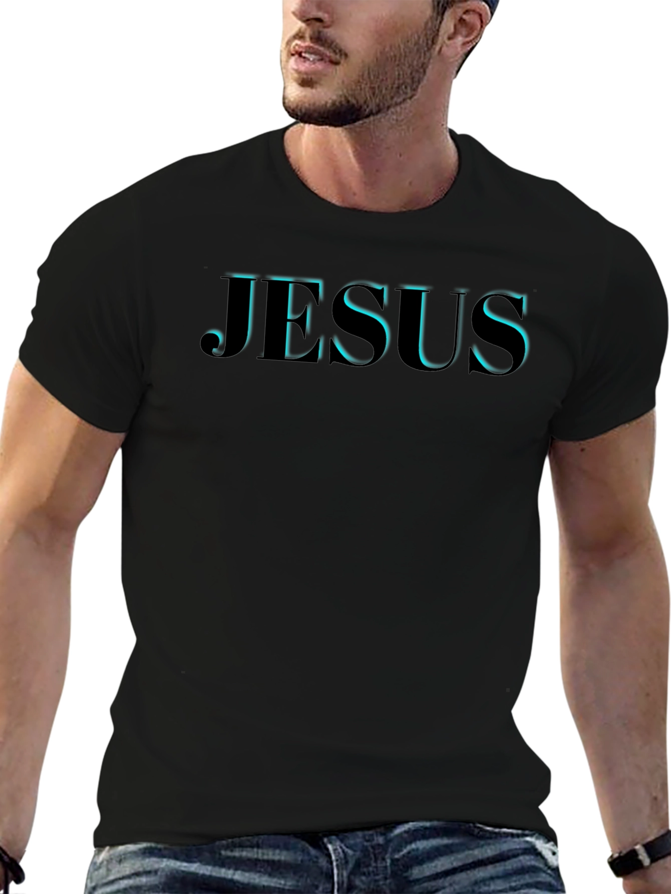 Jesus Graphic T-Shirt - Black