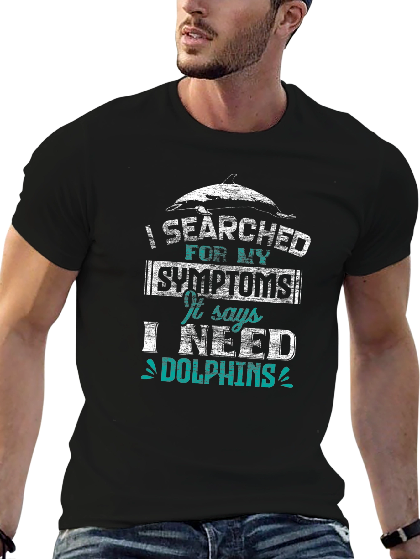 I Need Dolphins Graphic Tee - Unisex Cotton T-Shirt