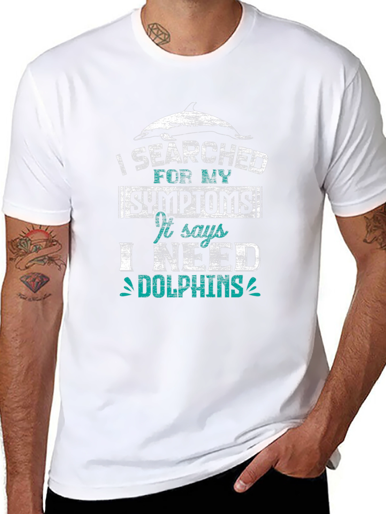 I Need Dolphins Graphic Tee - Unisex Cotton T-Shirt