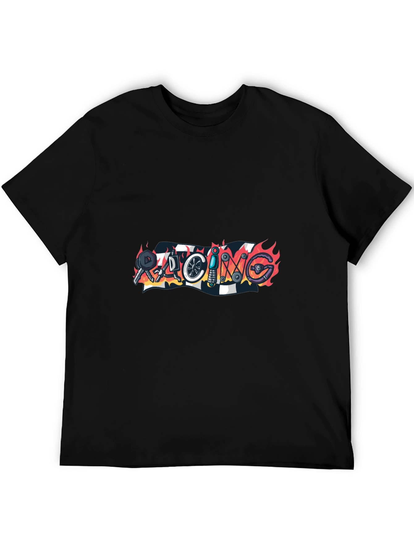 Racing Graphic Black T-Shirt