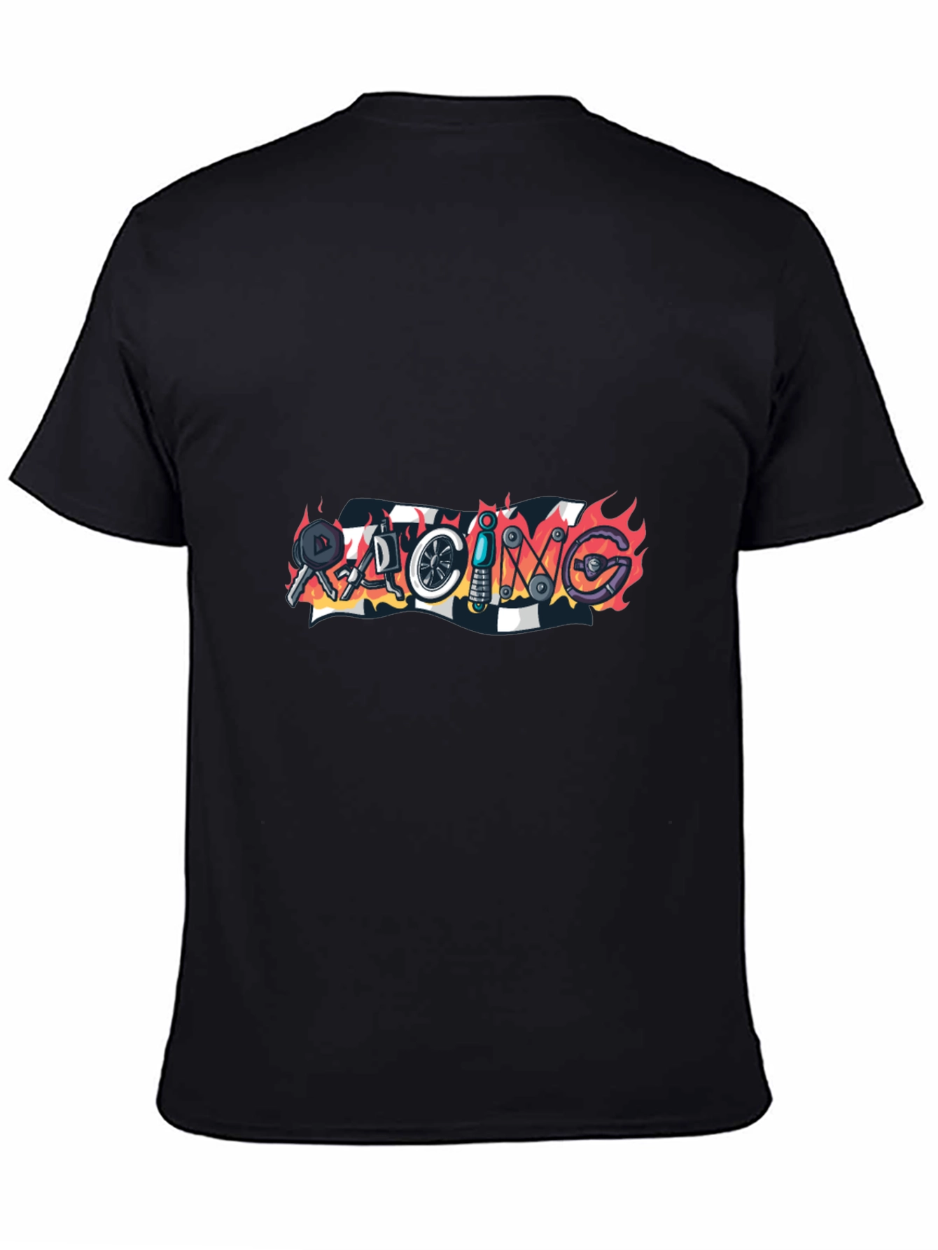 Racing Graphic Black T-Shirt
