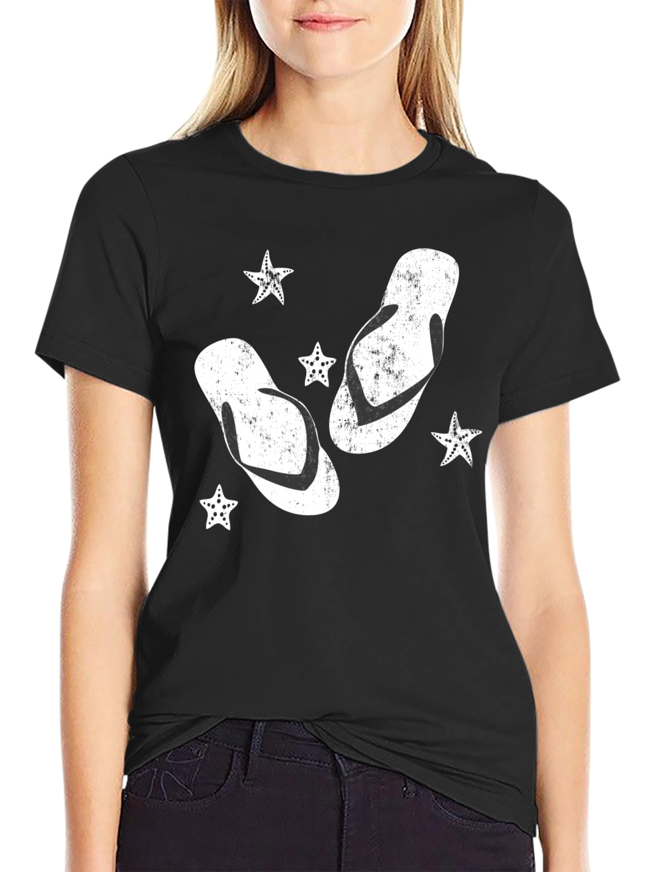 Summer Fun Black Graphic Tee