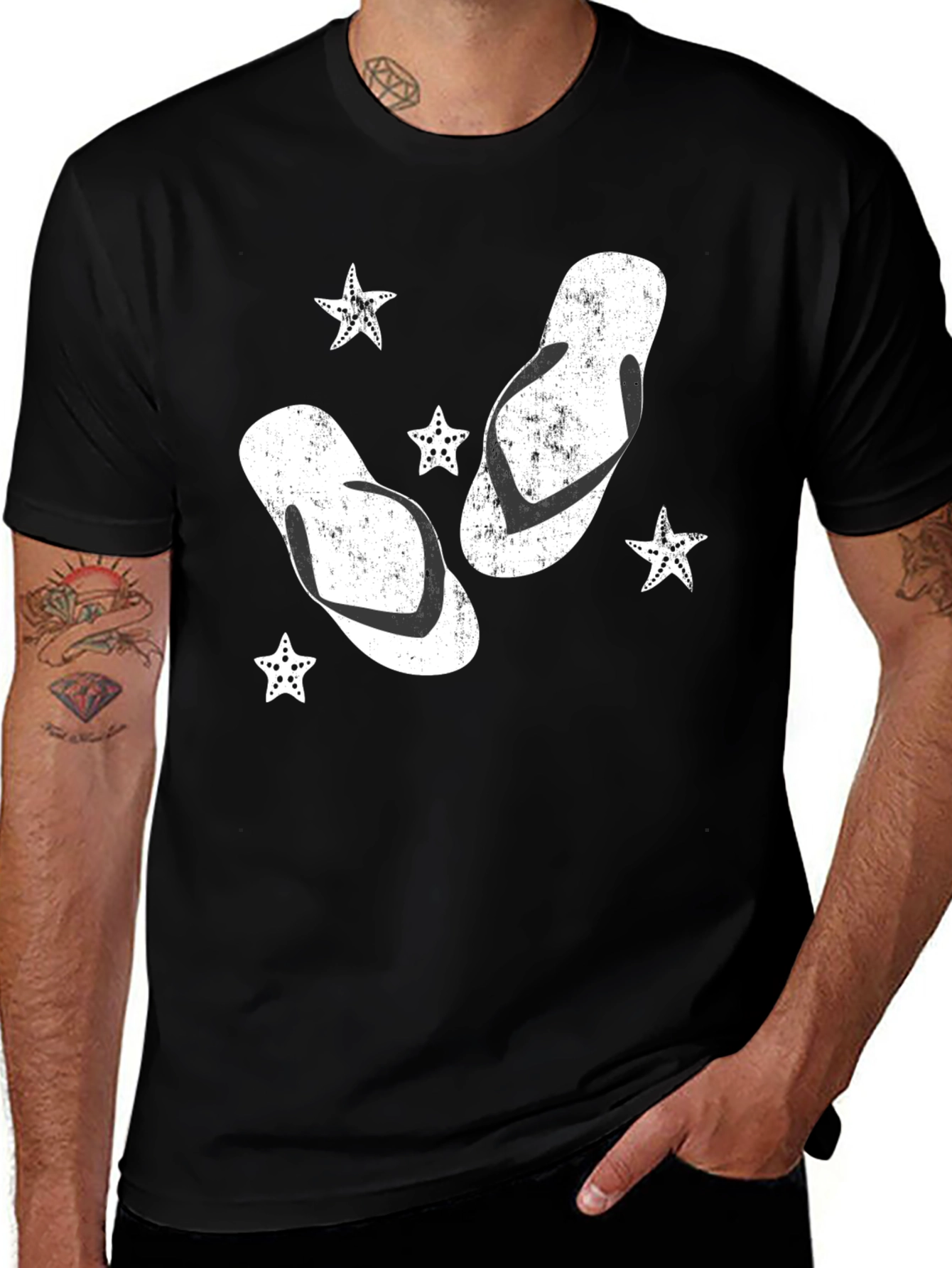 Summer Fun Black Graphic Tee