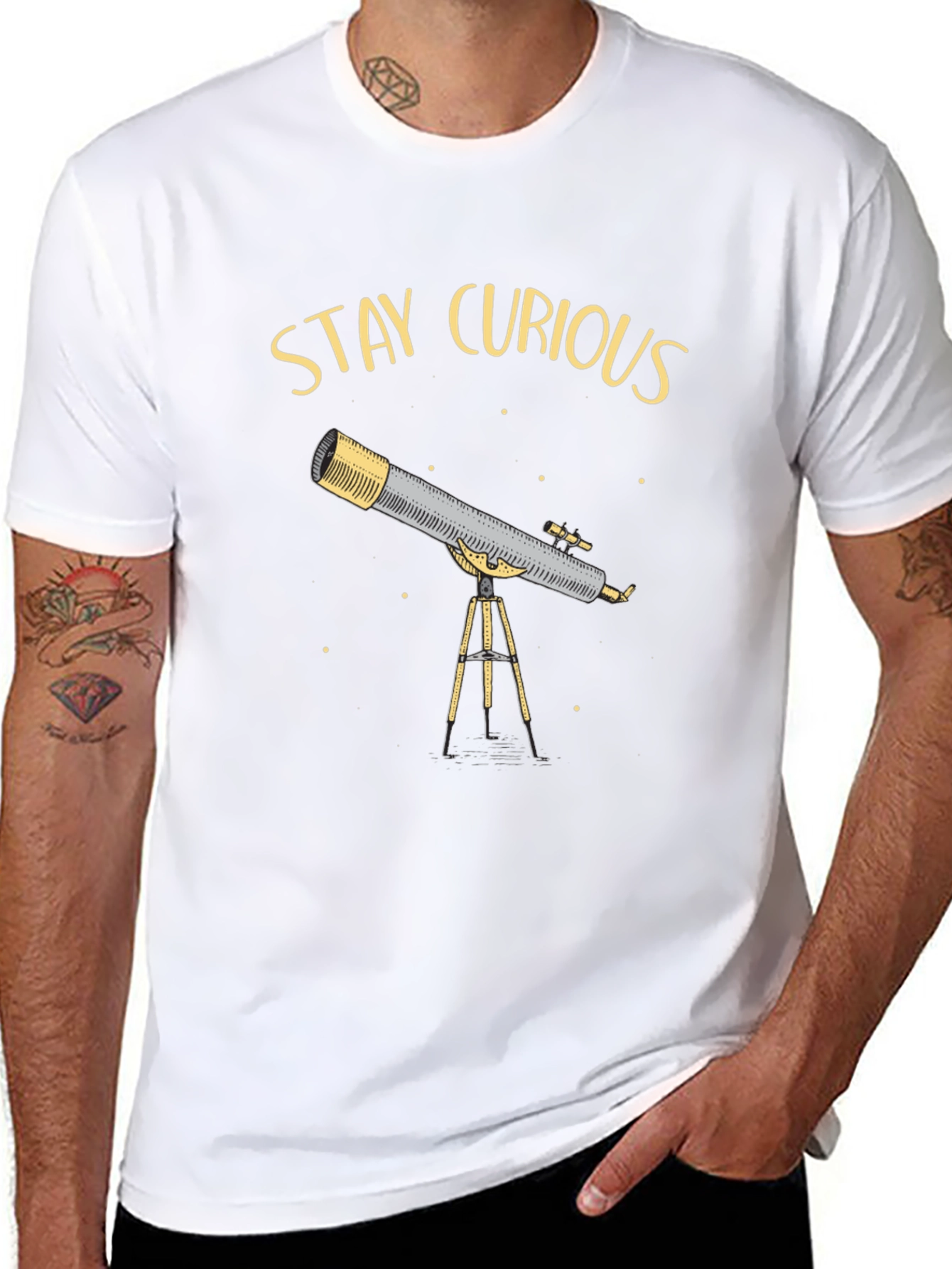 Stay Curious Telescope Graphic Tee