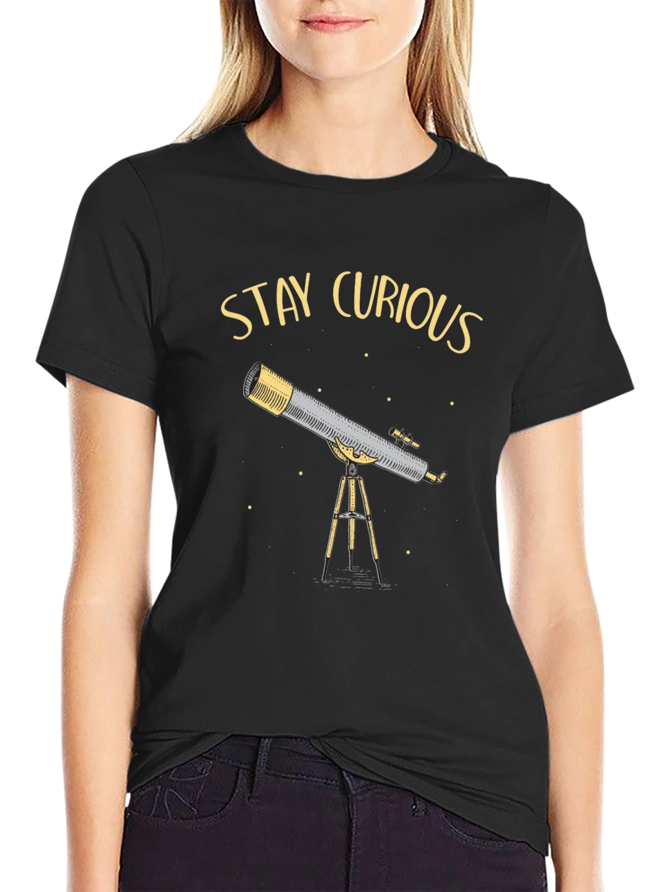 Stay Curious Telescope Graphic Tee