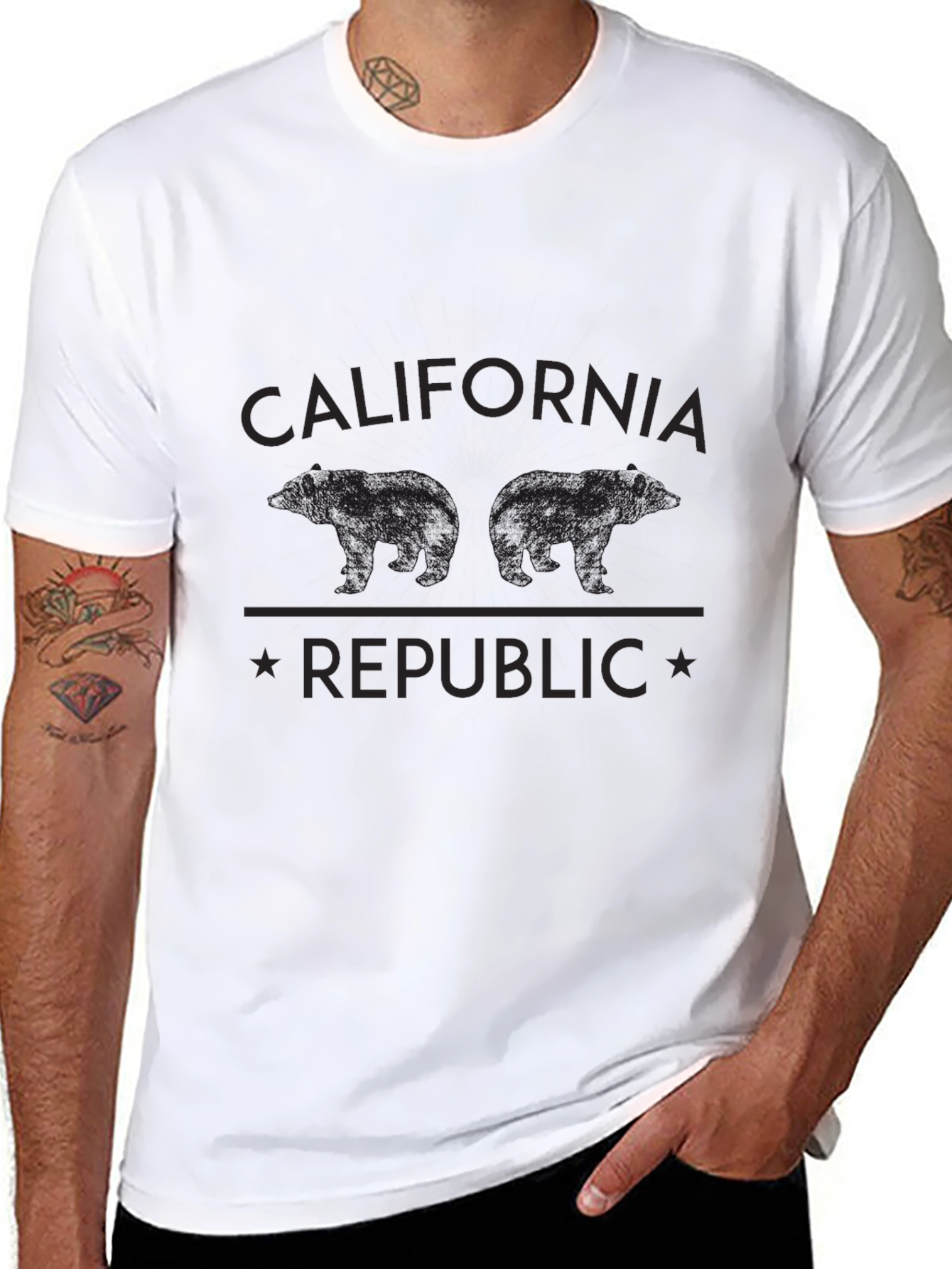 California Republic Bear T-Shirt - Black