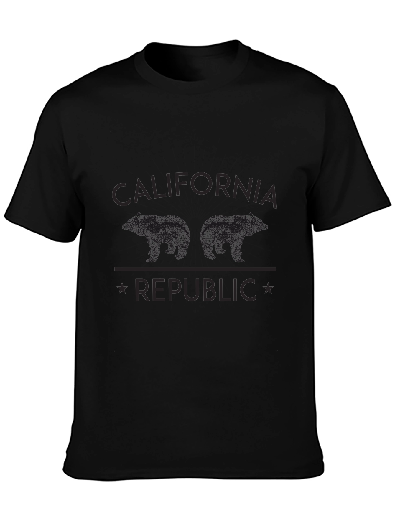 California Republic Bear T-Shirt - Black