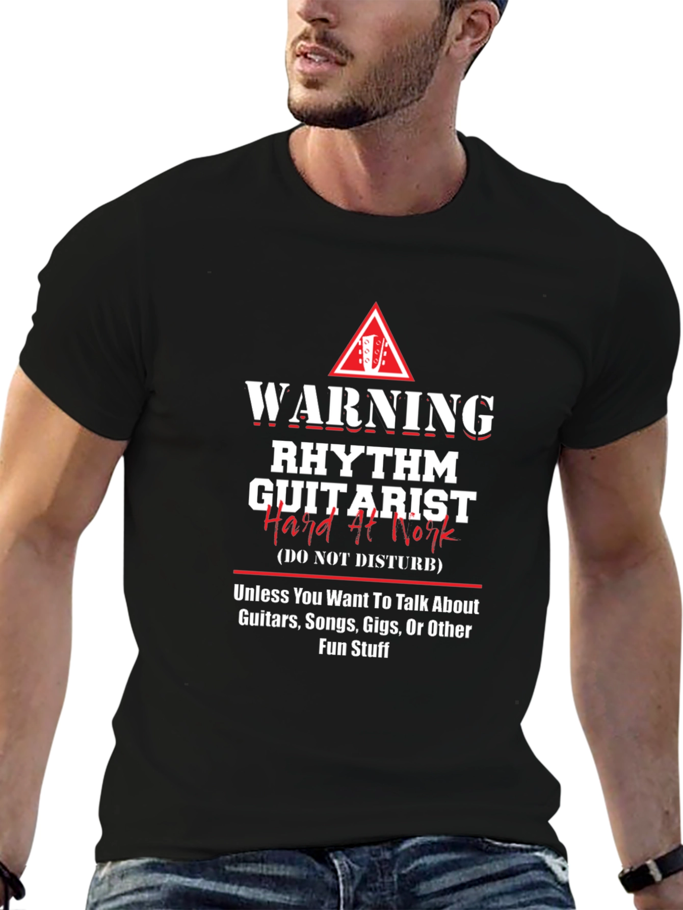 Warning Rhythm Guitarist T-Shirt - Music Lover Tee