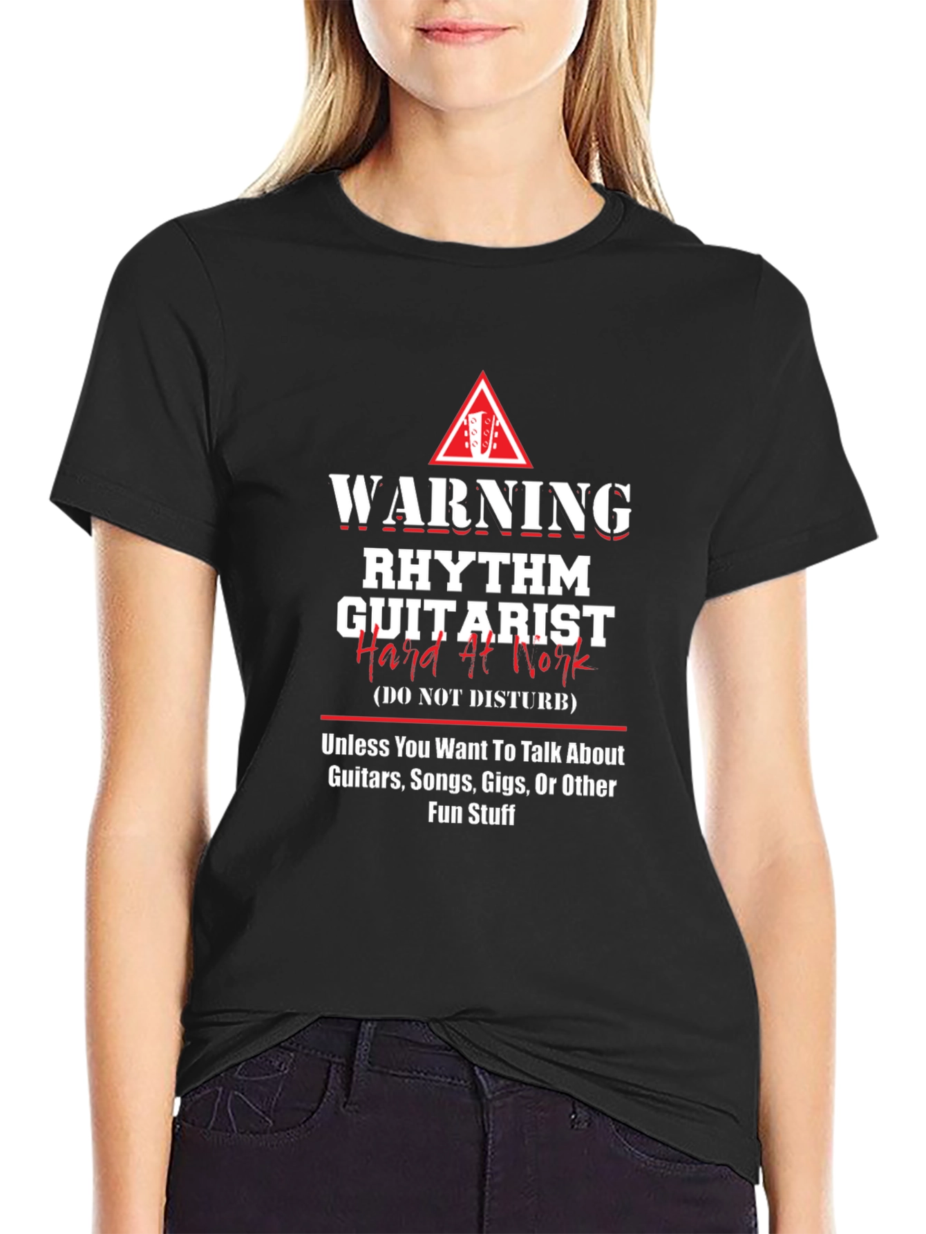 Warning Rhythm Guitarist T-Shirt - Music Lover Tee