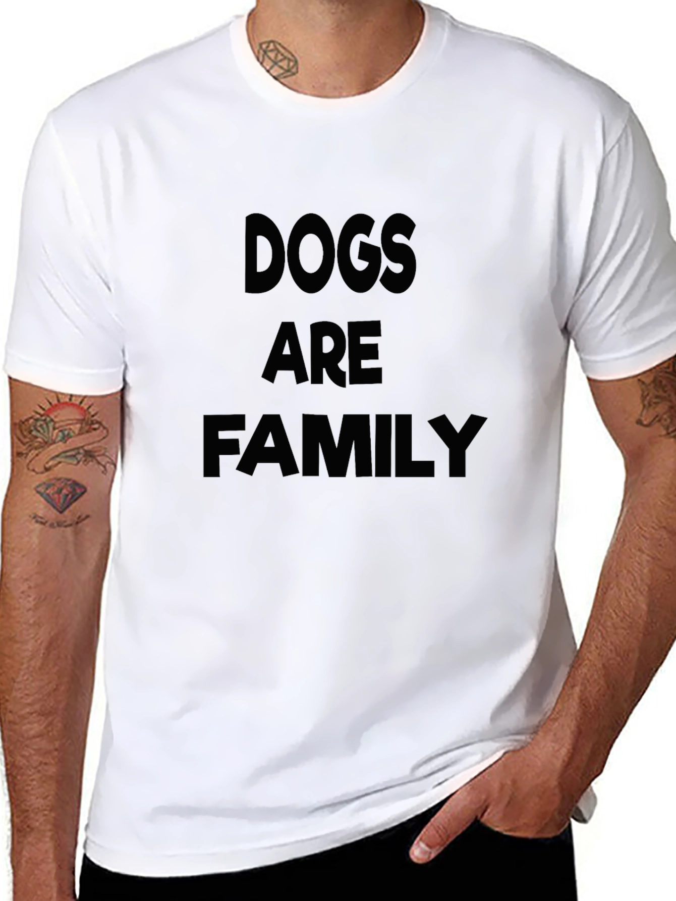 Dogs Are Family Black T-Shirt
