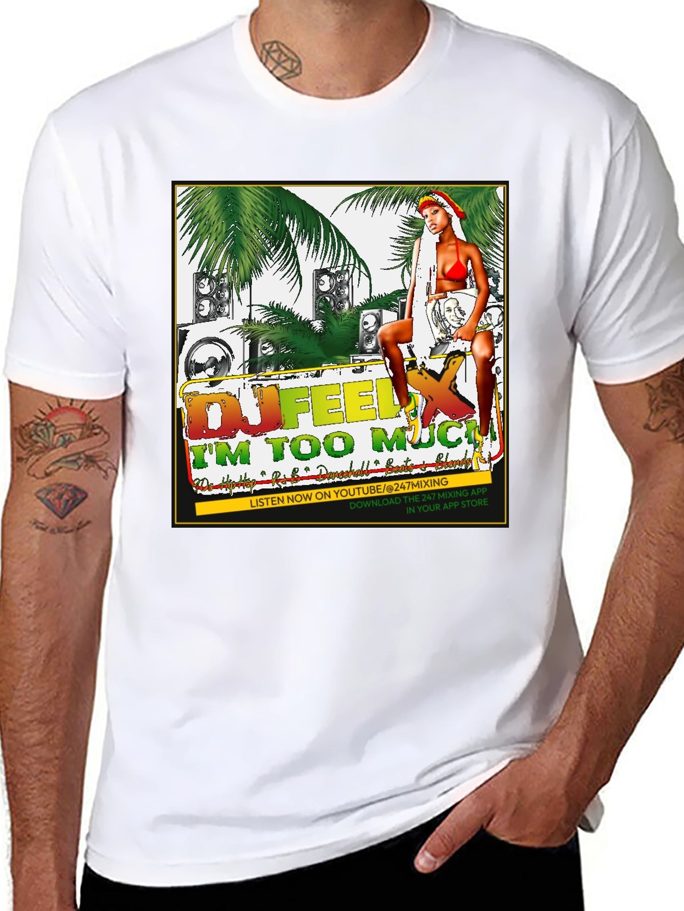 DJ Feel X Im Too Much Graphic T-Shirt