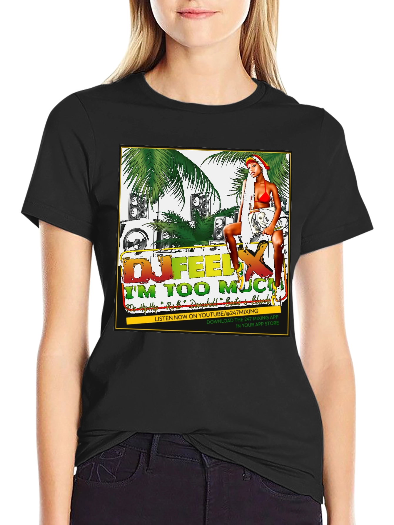 DJ Feel X Im Too Much Graphic T-Shirt
