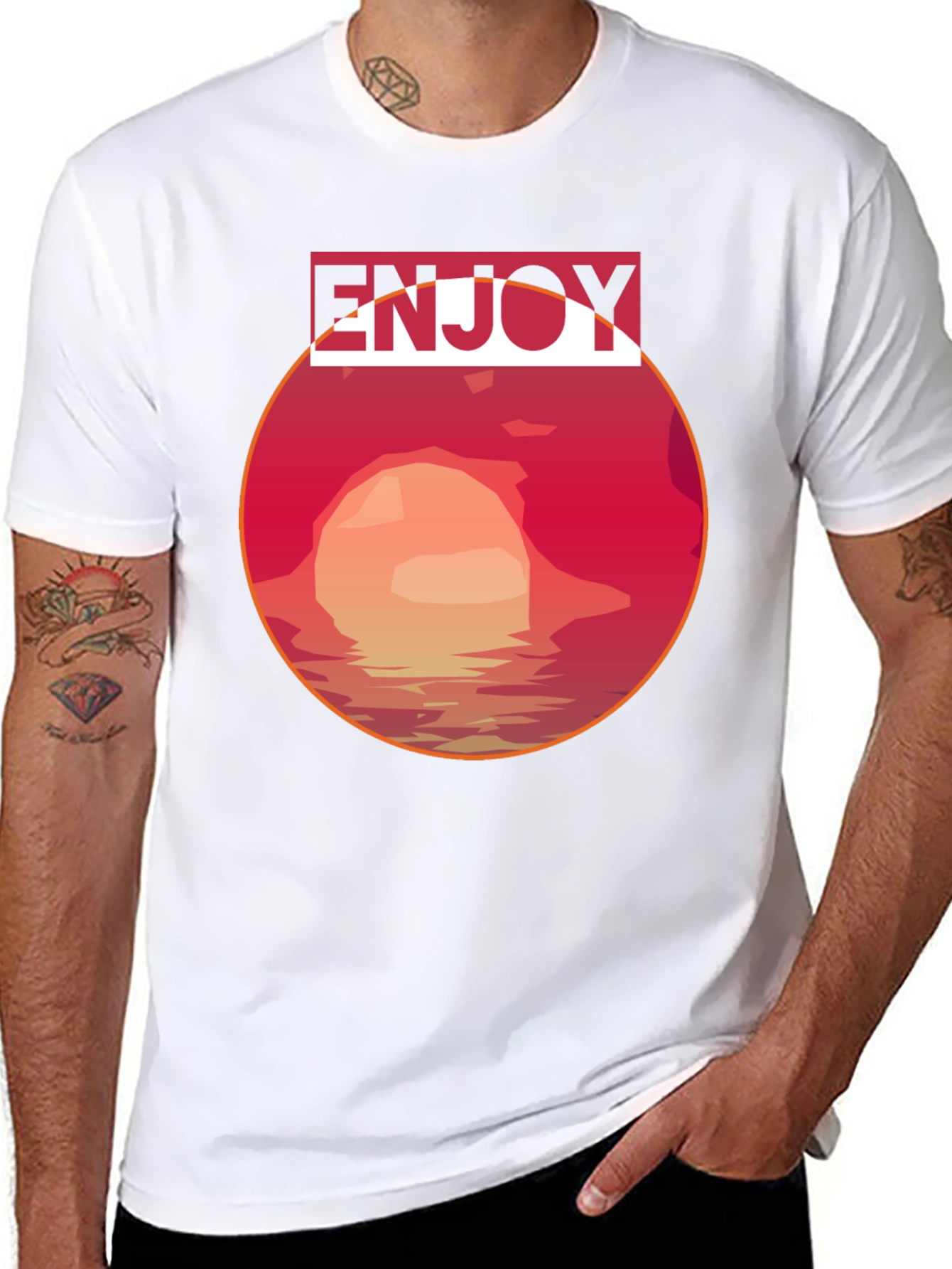 Enjoy Sunset Graphic Tee - Stylish Comfort