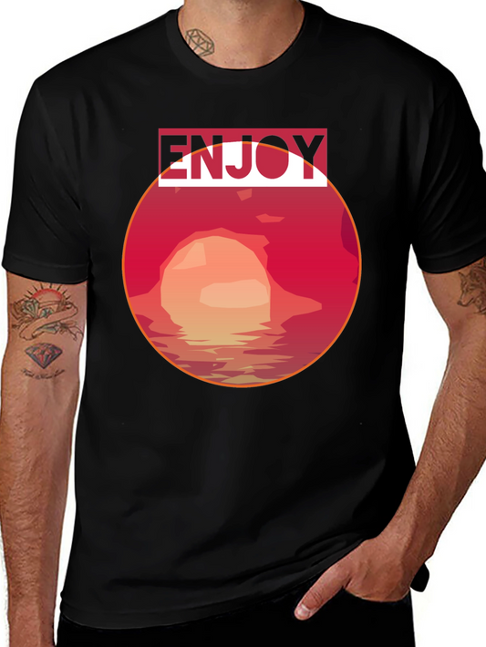 Enjoy Sunset Graphic Tee - Stylish Comfort