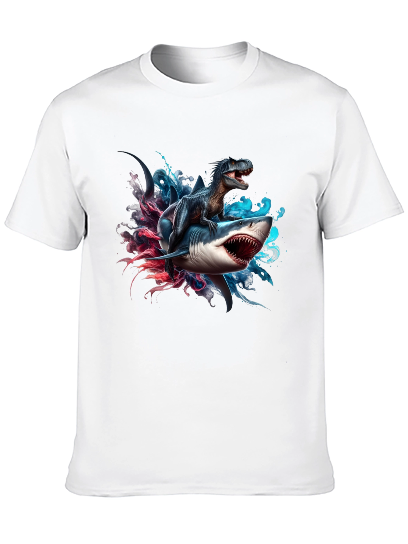Dino Shark T-Shirt: Prehistoric Sea Ride