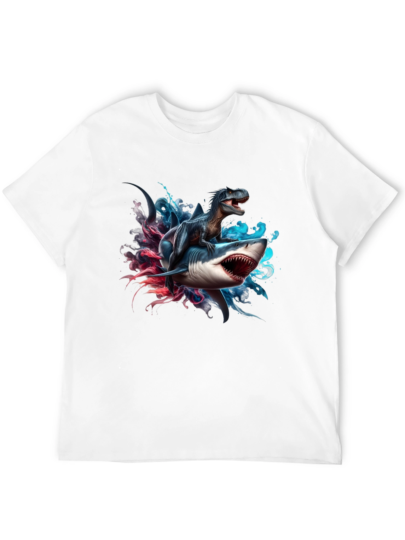 Dino Shark T-Shirt: Prehistoric Sea Ride