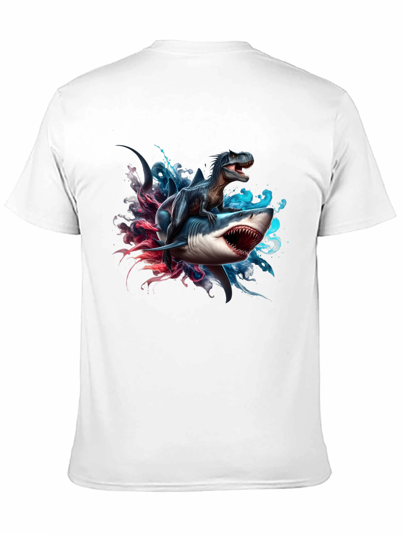 Dino Shark T-Shirt: Prehistoric Sea Ride