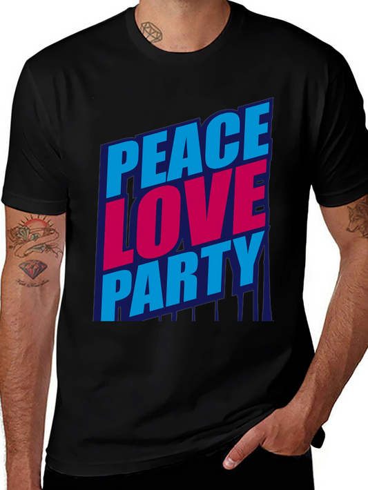 Peace Love Party Graphic T-Shirt