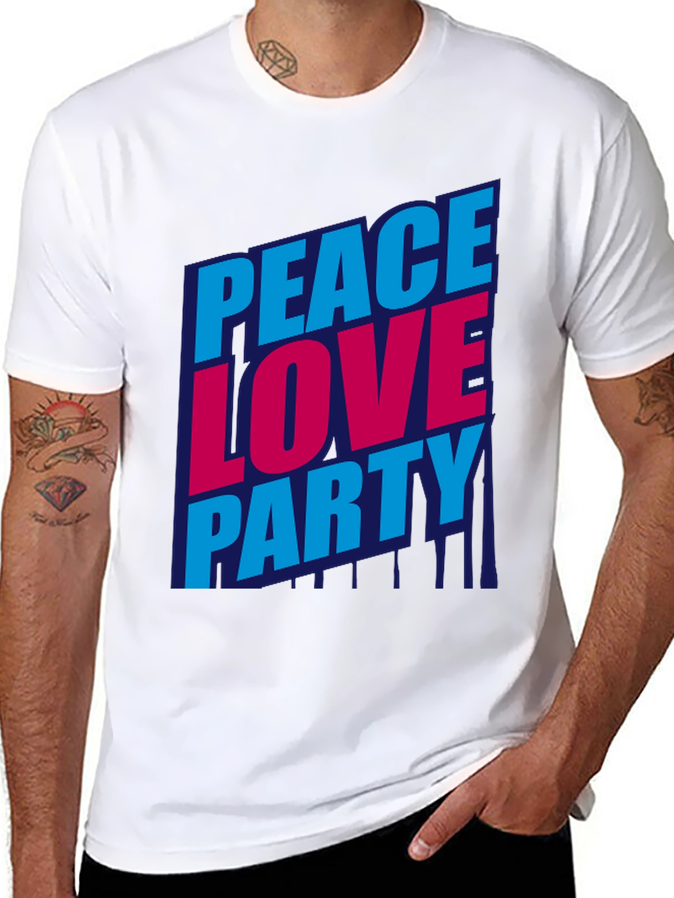 Peace Love Party Graphic T-Shirt