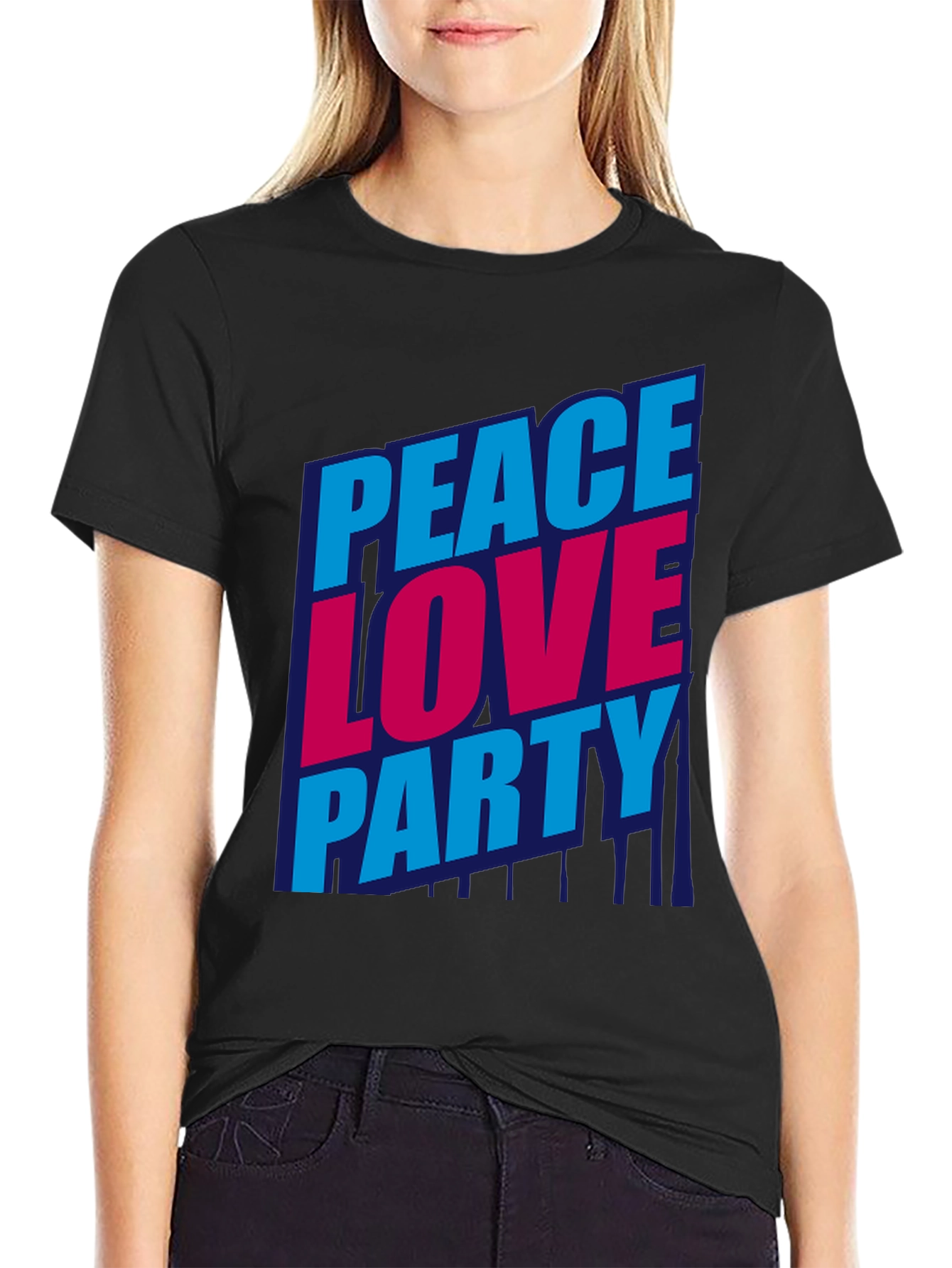 Peace Love Party Graphic T-Shirt