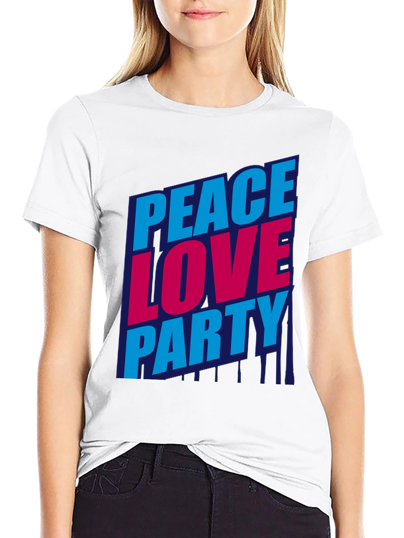Peace Love Party Graphic T-Shirt