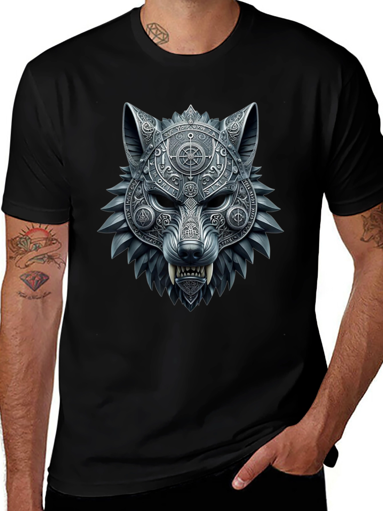 Viking Wolf Head Graphic Tee