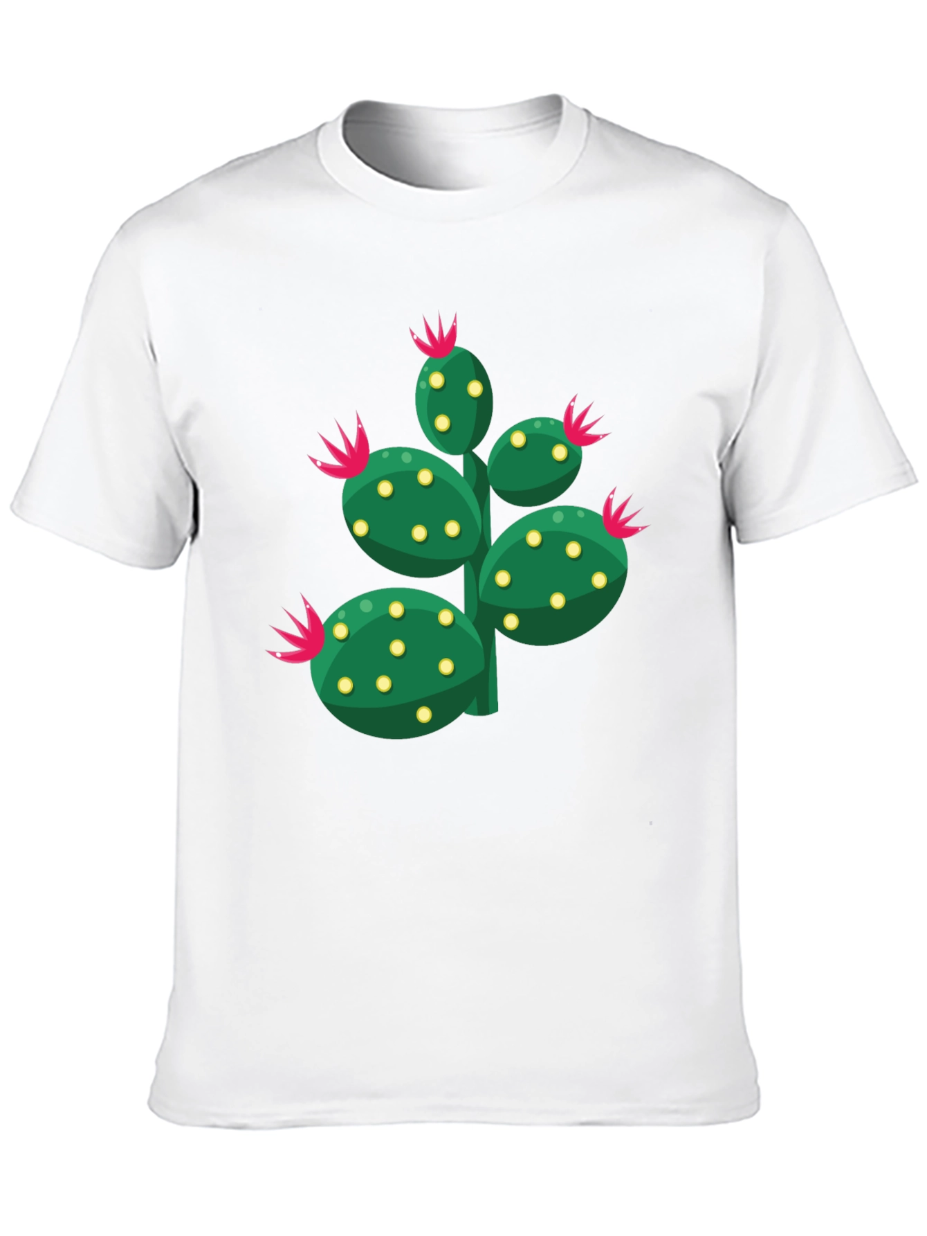 Cactus Graphic Print Crew Neck T-Shirt