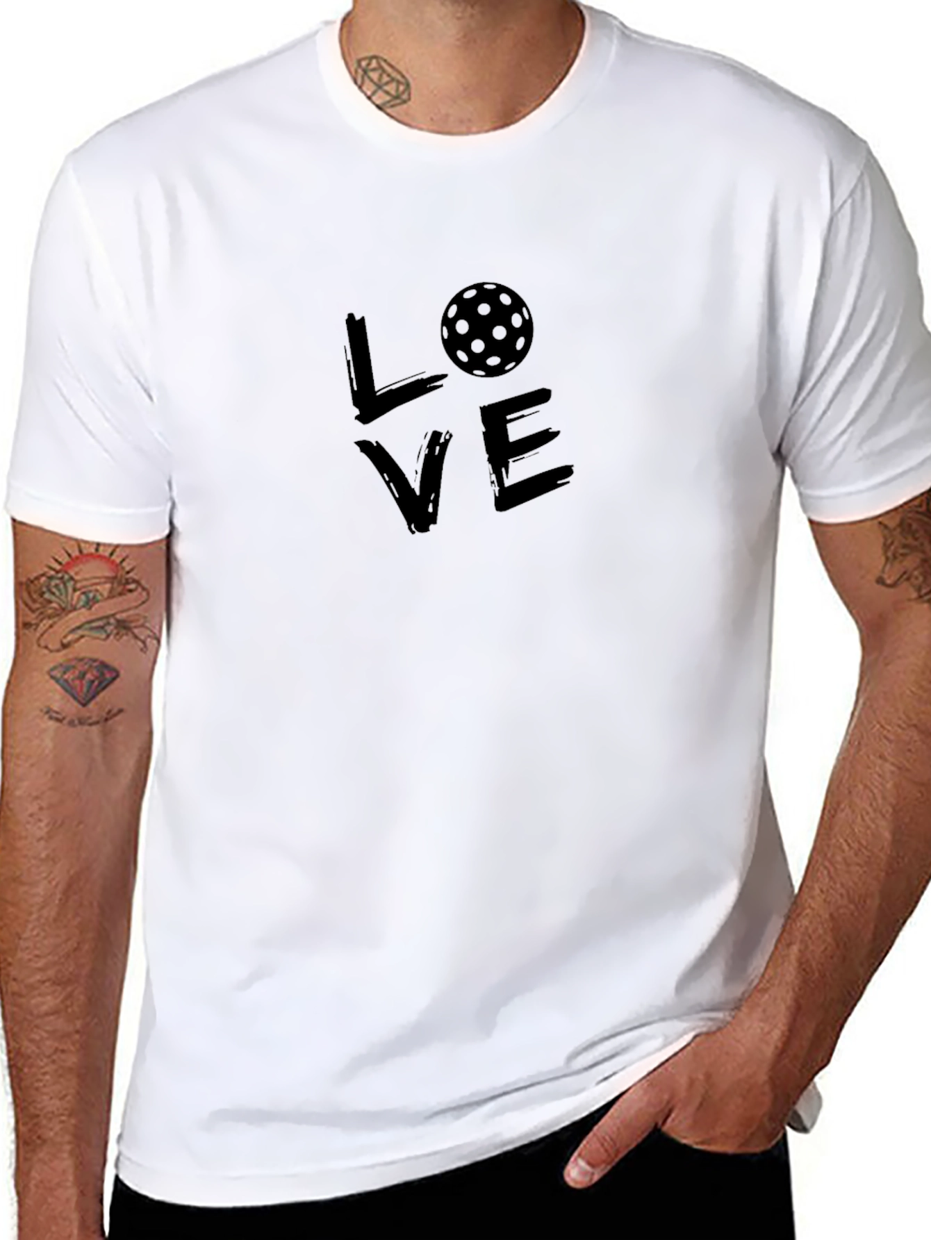 Pickleball Love Graphic Tee - Black Unisex T-Shirt