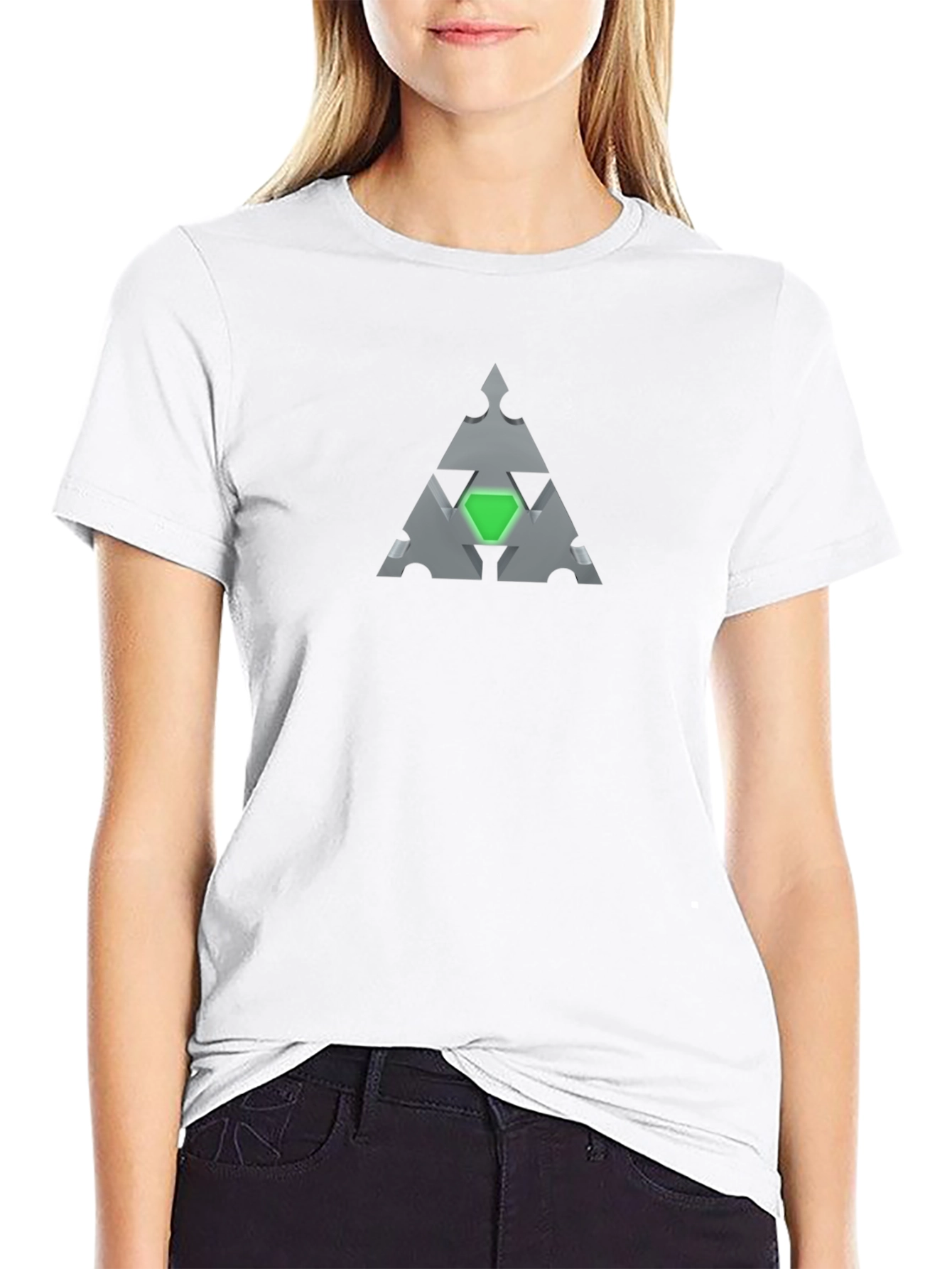 Geometric Triangle T-Shirt - Abstract Style