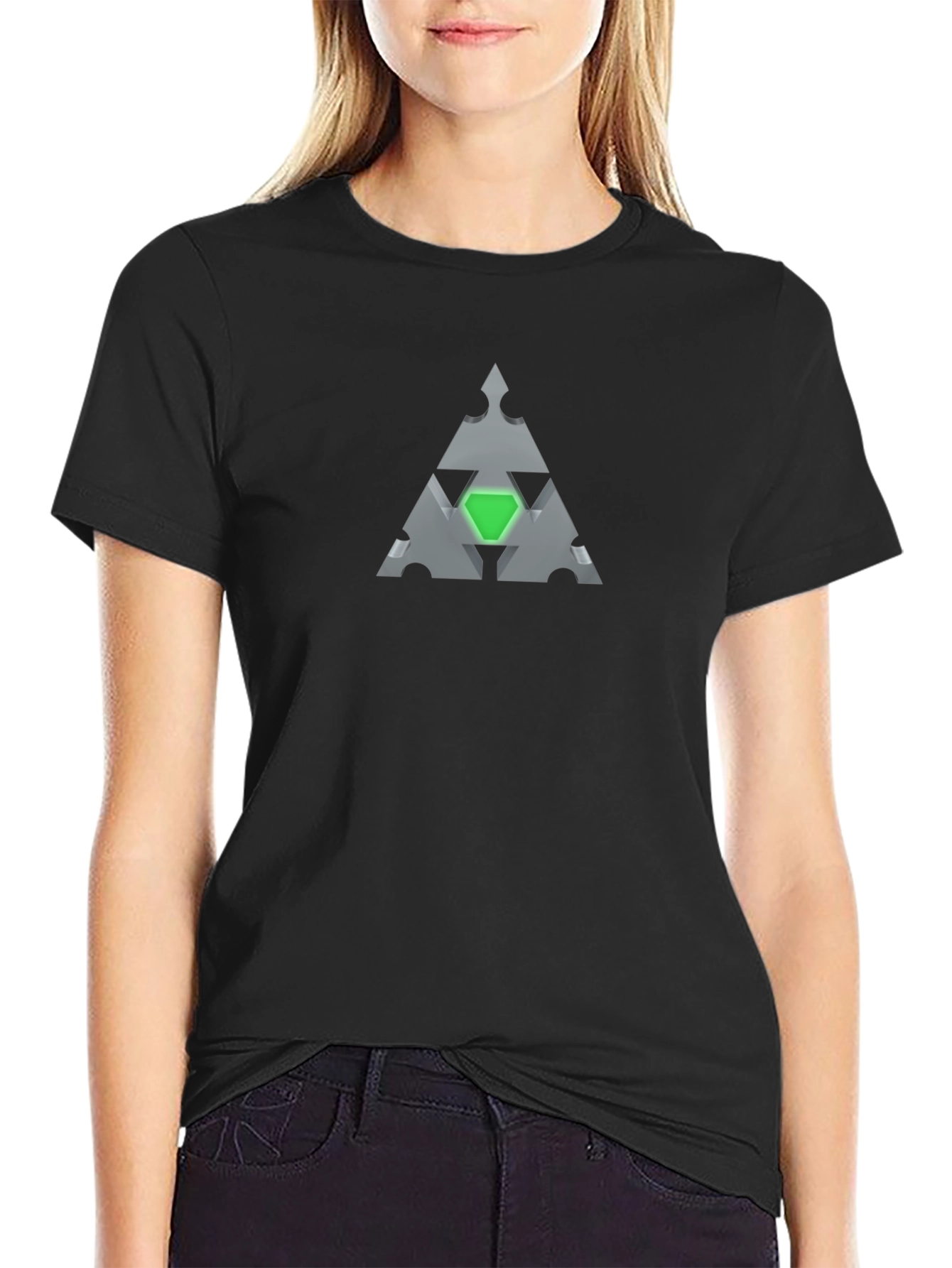 Geometric Triangle T-Shirt - Abstract Style