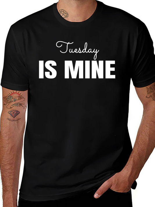 Tuesday is Mine Graphic Black T-Shirt